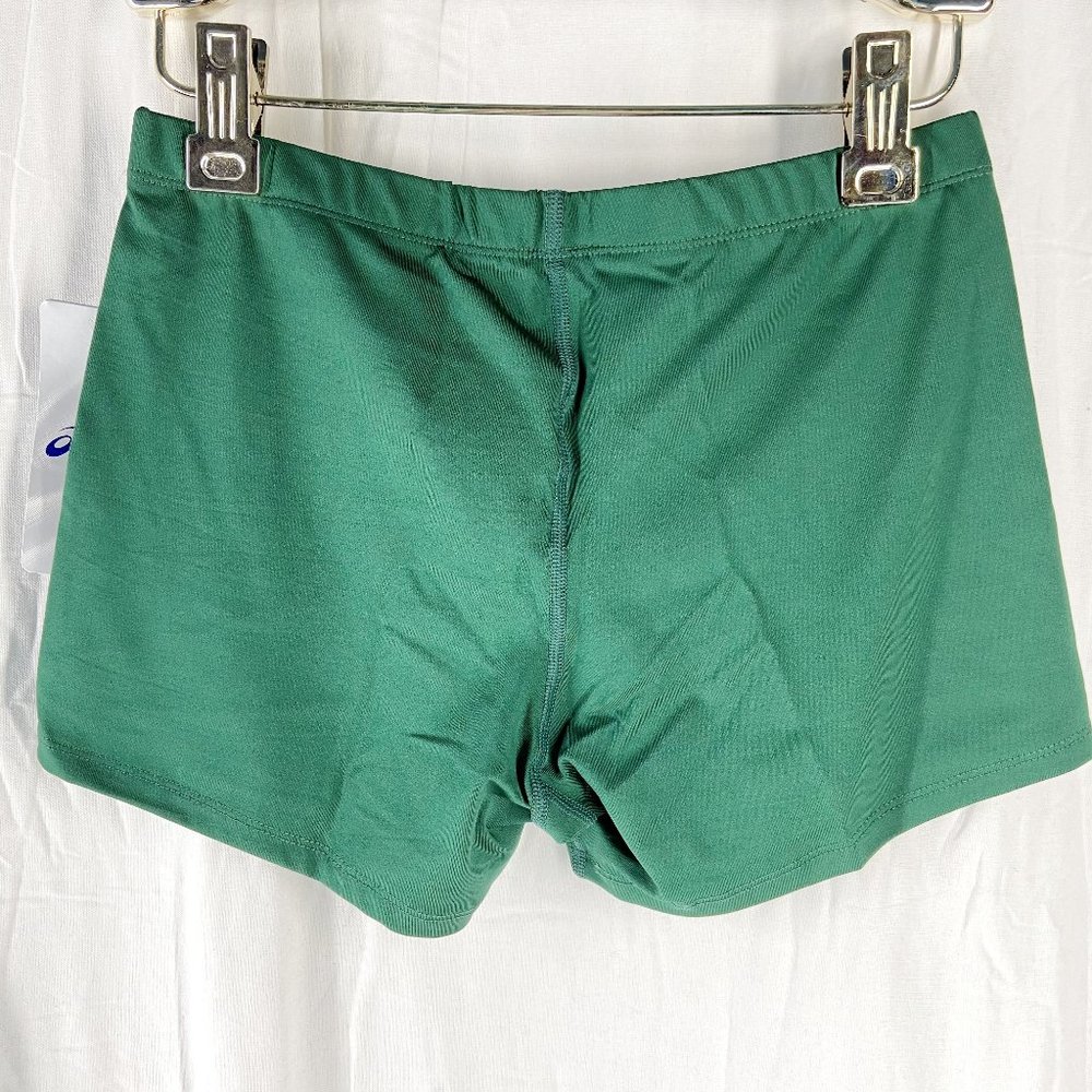 Asics Womens Green 4" Court Volleyball Spandex - Picture 2 of 6
